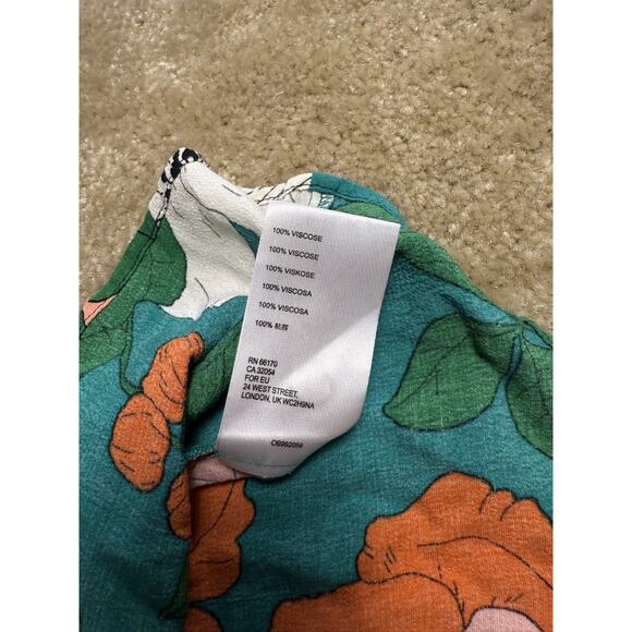 Anthropologie Dinah Collared Halter Tunic Dress Size 0 Floral D674 - Picture 8 of 12